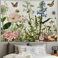 thumbnail image 2 of Shiartex  Floral Plant Tapestry Colorful Herb Tapestries Wild Flower Plants Tapestry Nature Scenery Butterfly Tapestries for Room 50x40inch, 2 of 6