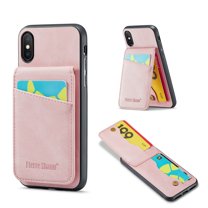 Dteck iPhone XR Wallet Case for Women and Men ,PU Leather Flip Folio Phone Cover with Credit Card Holder Stand Compatible with iPhone XR,Pink