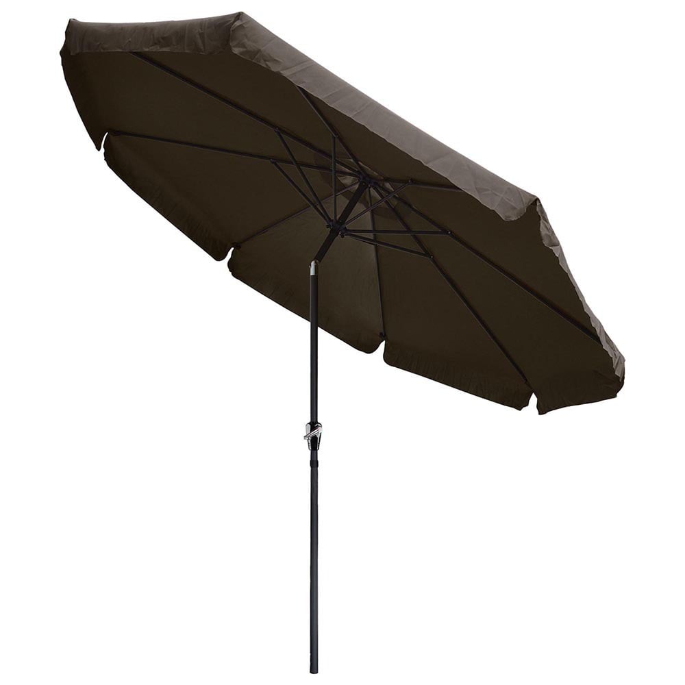 9/' 8 Ribs Patio Aluminum Umbrella Outdoor Market Yard Pool Sunshade White Cover