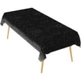 thumbnail image 6 of Silver Galaxy Rectangle Tablecloth 60x84 Inch Space Starry Night Sky Silver Star Black Fabric Table Cloth Polyester Anti-Wrinkle Washable Table Cover for Birthday Theme Party Dining Decor, 6 of 6
