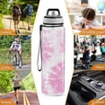 thumbnail image 7 of Sports Water Bottle 1000ML Tritan Food Grade Clear Water Bottle Fitness Outdoor Sports Bike Cartoon Pink Tie-dye, 7 of 7