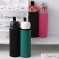thumbnail image 3 of Kearding Funda plegable para botella de agua Manténgase hidratado mientras viaja Botella de agua plegable Bolsa enfriadora de botellas negra Almacenamiento y organización del hogar 550ml azul marino, 3 of 6