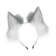 thumbnail image 2 of Orejas de lobo de peluche, pinza para el pelo, diadema con orejas de zorro para juegos de rol, fiestas, disfraces, regalos Gris, 2 of 8