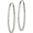 thumbnail image 2 of Sterling Silver Diamond Cut 1.5X28mm Endless Hoop Earrings (28.3 X 28.5) Made In India qe14100, 2 of 5