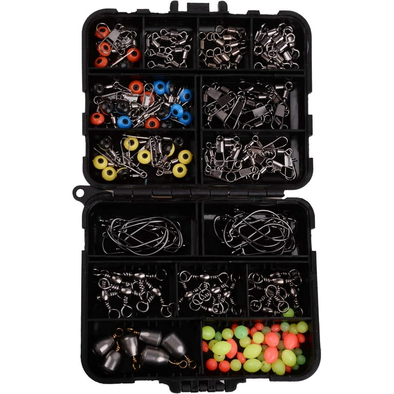 160pcs fishing accessories Saltwater Tackle Kit,160pcs Surf Fishing Gear Set Saltwater Lures Bucktail Jigs Fishing Bait Rigs Pyramid Sinkers Leaders Hooks Swivels Ocean Beach Fishing with Tackle Box : Sports & Perfect combinationThe fishing tackle box set comes with 160pcs/lot necessary fishing accessories GOANDO Fishing Lures for Bass