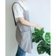 thumbnail image 5 of DSstyles Delantal de lino y algodón para mujer, delantales de cocina de estilo japonés con 2 bolsillos, correas cruzadas antideslizantes en la espalda, delantales casuales, regalos para cocinar,,Grey, 5 of 5