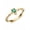 Gold, variant on UIONEN 925 Sterling Silver Rings Green CZ Stackable Ring Rose Gold Plated Size 8