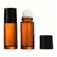 thumbnail image 7 of BPPEG 2Pcs Brown 50Ml Glass Essential Oil Roller Bottles Refillable Roll on Bottles Empty Deodorant Bottle Containers Rollerball for Fragrance Roller Refillable Containers Accessories, 7 of 7