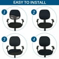 thumbnail image 7 of AUQ Stretch Office Computer Chair Seat Covers,Desk Chair Cover,Office Chair Seat Cover,Removable Washable Anti-dust Desk Chair Seat Cushion Protectors for Computer Chair, 7 of 7