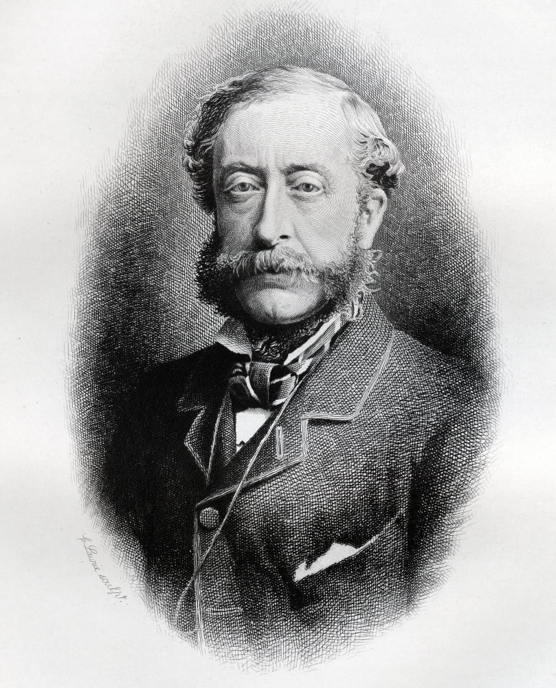 Henry Howard Molyneux Herbert 4Th Earl Of Carnarvon 1831 To 1890 Britsh Politician And Statesman Grand Master Of The United Grand Lodge Of Freemasons Of England Engraved By C Laurie From The Book The