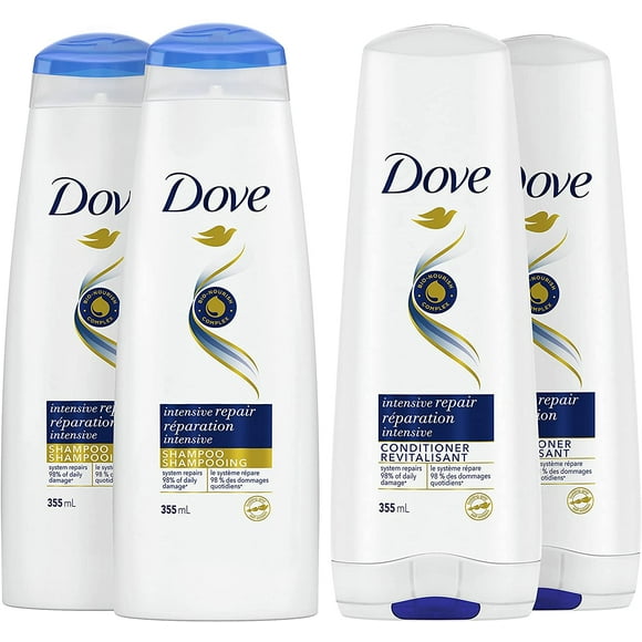 Dove Nutritive Solutions Shampoo & Conditioner Intensive Repair with Keratin Repair Actives for dry, damaged hair 355 ml Pack of 2