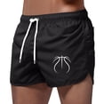thumbnail image 3 of Men's Swim Trunks Basketball 2 In 1 Quick Dry Swim Shorts Mens Swimsuit Board Shorts With Pockets Black XL, 3 of 6