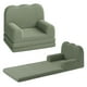 thumbnail image 1 of QinaQin Sofá infantil 2 en 1 convertible, sillón para toddler con tela teddy fleece suave, se despliega como camita cómoda para cuarto de juegos, guardería o regalo de cumpleaños, 1 of 8
