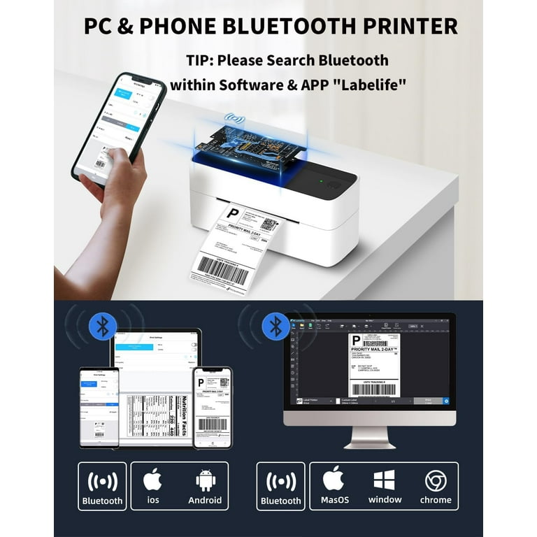 Phomemo Bluetooth Thermal Shipping Label Printer for Shipping