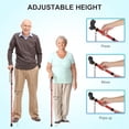 thumbnail image 3 of SupreGear Folding Walking Cane, Lightweight Aluminum Adjustable Height Mobility Aid with T Handle for Seniors and Adults, 3 of 7