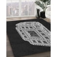 thumbnail image 3 of Ahgly Company Machine Washable Indoor Round Transitional Midnight Gray Area Rugs, 3' Round, 3 of 7