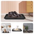 thumbnail image 2 of PBPBOX 1Piece Black Rectangular Shoe Storage Tray for Home 17.7x14.2x1.2in, 2 of 8