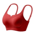 thumbnail image 4 of Wireless Bras with Support and Lift Sports Bras Bras for Women No Underwire No Wire Bras Pumping Bra Seamless Bra Plus Size Bralettes Bras for Women Underwire Bras T-Shirt Bra Padded Bralettes Red 34, 4 of 6