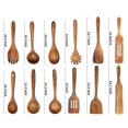 thumbnail image 2 of Cucharas de cocina de madera BOKALAKA, 12 piezas, madera de teca natural, 2 of 7