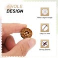 thumbnail image 4 of 30pcs 28L DIY Sewing Buttons 11/16"(18mm) Wooden Round Flat 4-Hole Craft Replacement Buttons for Sewing Clothing Handmade Crafts, Light Brown, 4 of 7