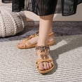thumbnail image 6 of YOUYEDIAN Orthopedic Casual Sandals for Women Arch Support Summer Flat Sandals Wide Non Slip Slip on Sneakers Comfort 2026 Orthopedic Shoes (Ginger), 6 of 9