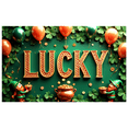 thumbnail image 2 of LUUFILx Lucky St Patrick's Day Backdrop Banner Party Decorations Photography Props Leprechaun Celebration Green Clover Balloon Background Festive Irish Holiday, 2 of 7