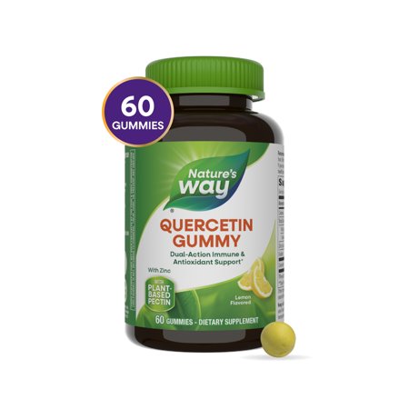 ネイチャーズウェイ 亜鉛入りケルセチン 60粒 グミ レモンフレーバー Nature's Way Quercetin Gummies with Zinc ミネラル めぐりサポート さらさら お取り寄せ