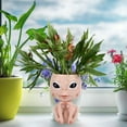 thumbnail image 4 of Head Planter, Drainage Hole Open Eyed Alien Design Flower Pot  For Garden, 4 of 8