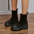 thumbnail image 2 of HBFAGFB Bottines Mode pour Femmes Talon Compensé Confortables Chaussures d'Automne pour Femmes Sortie Noir Taille 37, 2 of 9