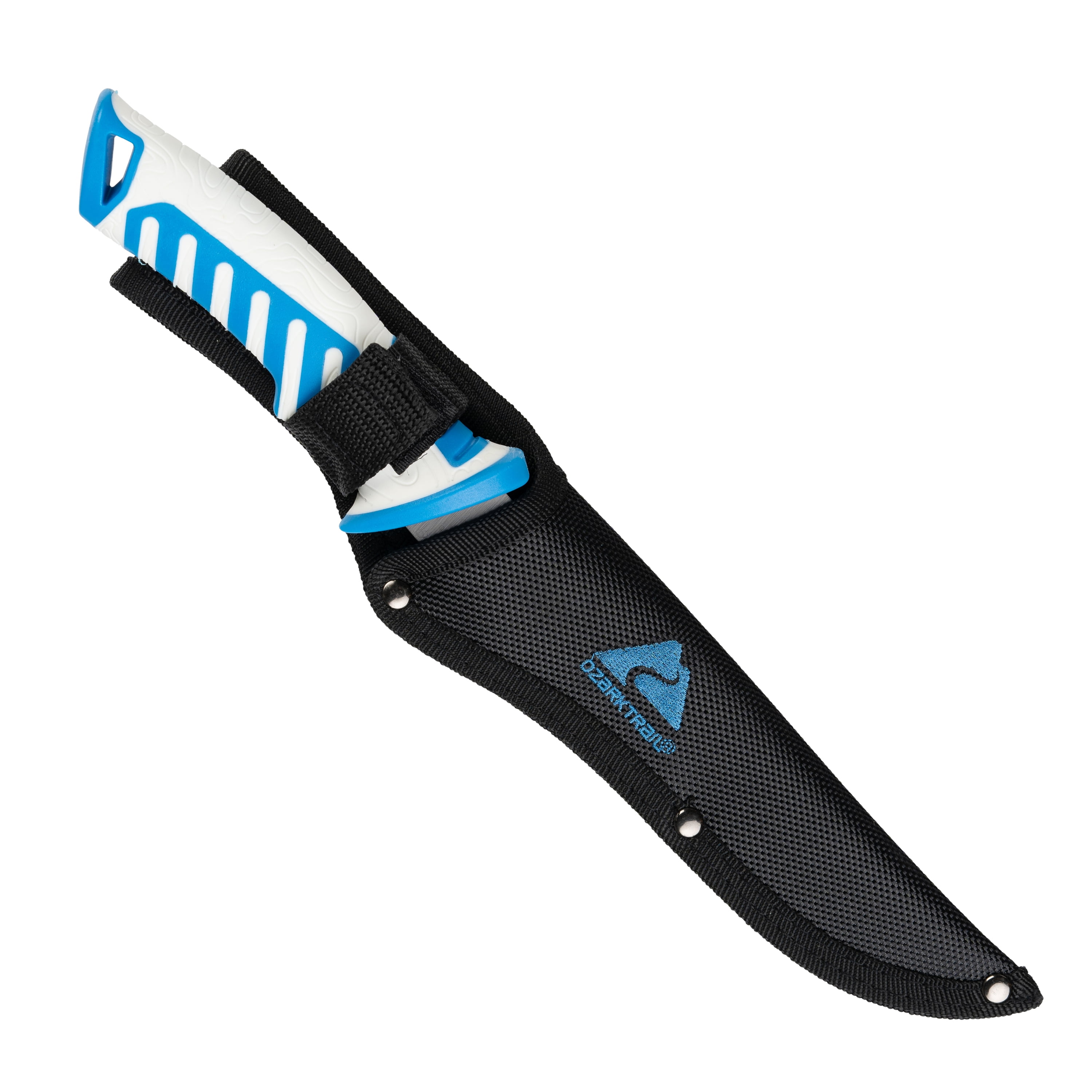 Ozark Trail Saltwater 7″ Fillet Knife, Straight Edge, Blue and White