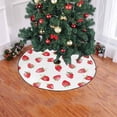 thumbnail image 2 of FMSHPON Watercolor Strawberries Xmas Christmas Tree Skirt Stand Mat for Holiday Party Decoration Indoor Outdoor 48 inches, 2 of 3