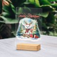 thumbnail image 2 of Merry Christmas Santa Reindeer Antlers Bichon Frise Sleigh Xmas Winter Holiday Acrylic Plaque Sign Ashwood Base Bichons Dog Lovers Gifts Idea Home Desk Decor - 00023, 2 of 5