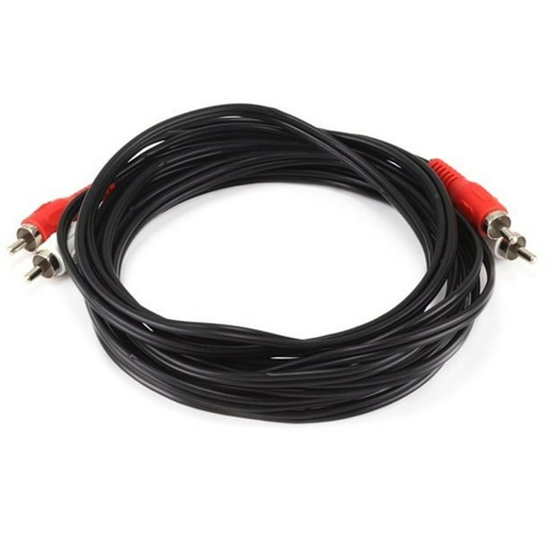 Monoprice Audio Cables 12 Feet Black 2 RCA Plug to 2 RCA Plug