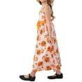 thumbnail image 3 of XXWXYD Robe d'Été pour Filles Bretelles Spaghetti Épaules Dénudées Robe à Volants Ligne A Décontractée Vacances Plage Fête Piscine, 3 of 4
