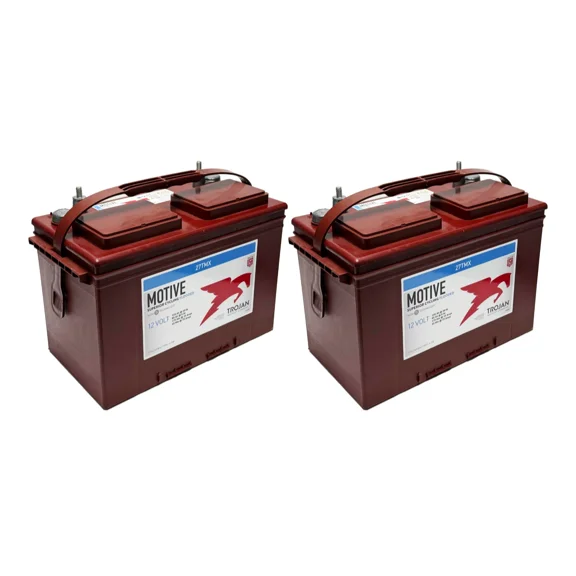 Trojan 27TMX 12V Flooded Lead Acid Battery, 105 Ah (Set of 2)