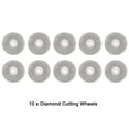 thumbnail image 3 of Uxcell 10 Pack of 18mm Diamond Coated Cutting Wheels with 2 Pack of Mandrels for Rotary Tool, 3 of 4