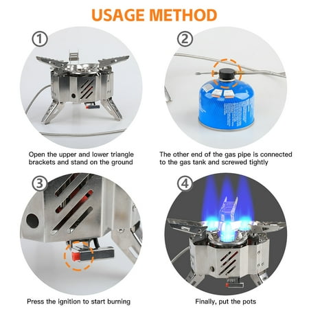 camp stove Stove Stove Windproof Stove Camp Silver