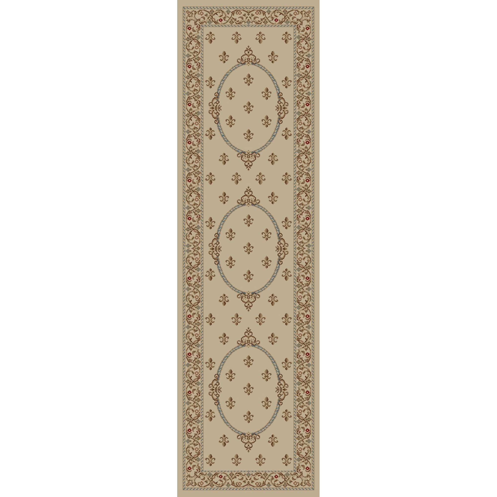 Concord Global Trading Jewel Collection Fleur De Lys Medallion Area Rug -  Walmart.com