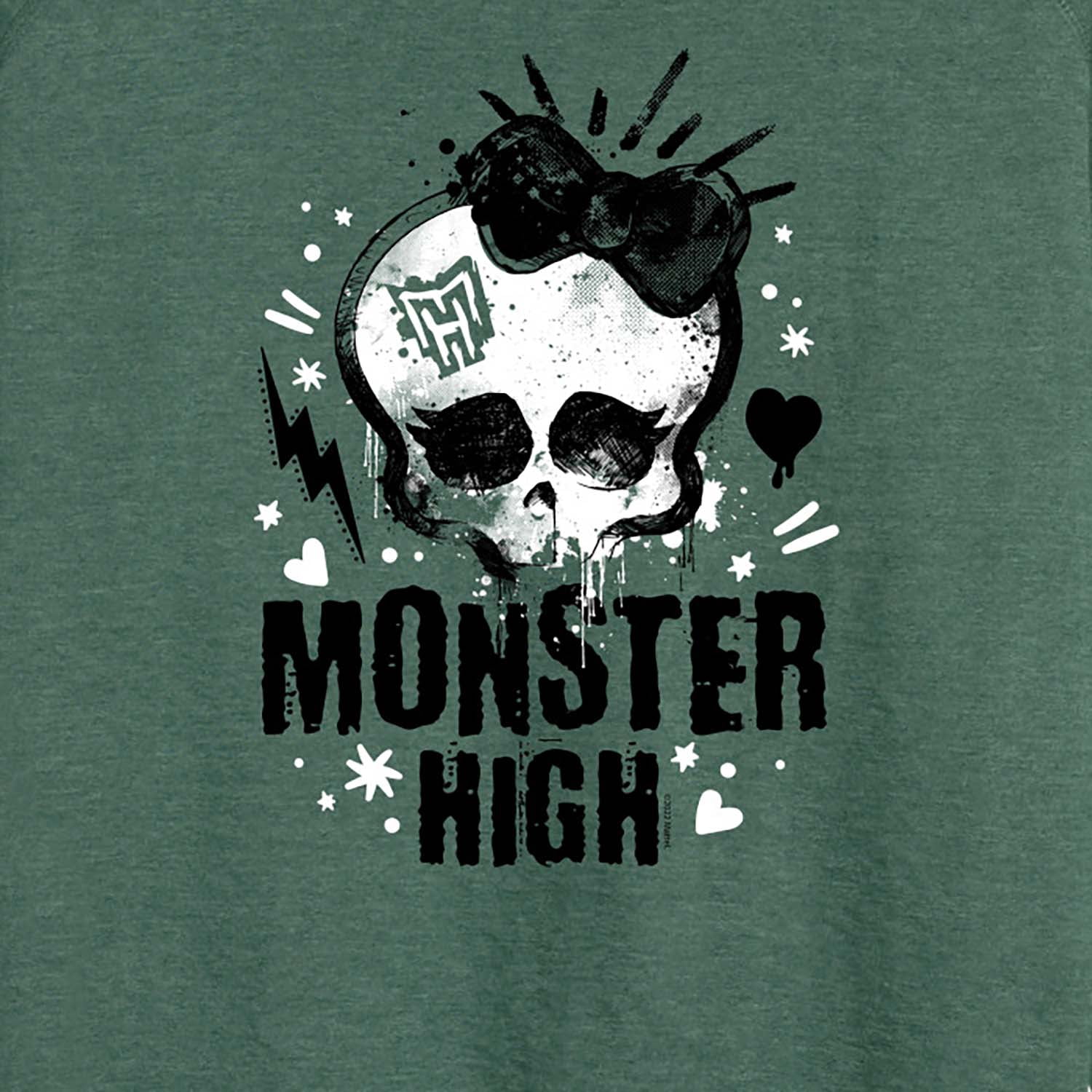 Monster High - Skullette Punk Logo - Women's Lightweight French Terry Long Sleeve Shirt