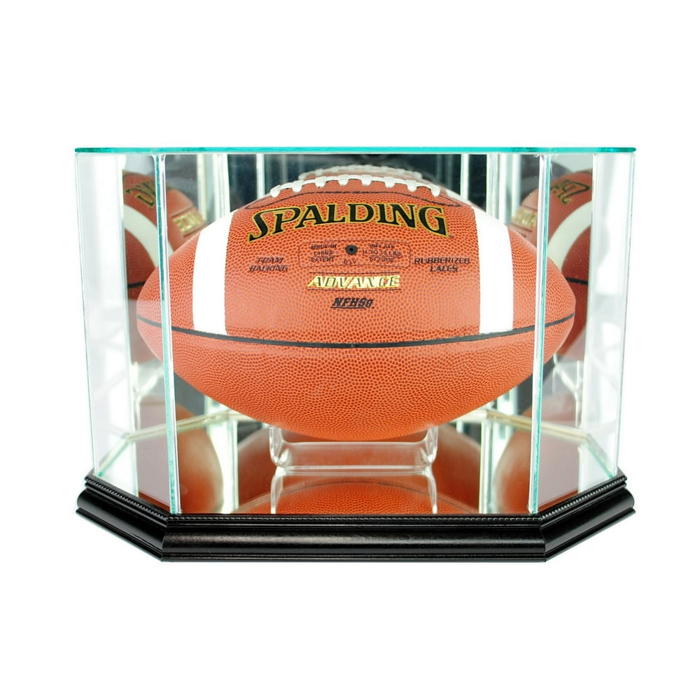 Perfect Cases Octagon Football Display Case, Black Finish Walmart