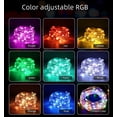 thumbnail image 3 of Luces de cadena de cuero de colores RGB con aplicación Bluetooth, decoración navideña para exteriores, control de puntos, luces de colores para ambiente de acampada, 3 of 6