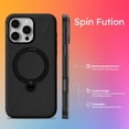 thumbnail image 2 of Funda de teléfono TORRAS Ostand Spin para iPhone 16 Pro, negro ónix, 2 of 8