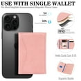 thumbnail image 3 of 2-in-1 Wallet Case for Samsung Galaxy S24, RFID Blocking PU Leather with Magnetic Detachable 9 Card & Cash Slots, Kickstand Shockproof Protective Classic Slim Cover for Women & Men, Pink, 3 of 12