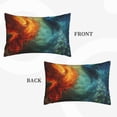 thumbnail image 2 of Balery Red And Blue Fire Peacock Bedding Queen Pillow Cases - Envelope Closure - Soft Brushed Microfiber Fabric - Shrinkage and Fade Resistant Pillow Cases-14"x20", 2 of 6