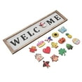 thumbnail image 3 of Decoración De Puerta De Bienvenida, Letrero De Puerta Intercambiable Para Evitar La Decoloración, Estacional Con 16 Iconos Para Granja Para Oficina, 3 of 7