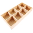 thumbnail image 3 of 1Pcs Pot Trays For Plants Wooden Beige Rectangular Grid Flowerpot Stand Modern Home Decor, 3 of 9