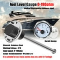 thumbnail image 4 of Meterk 52mm Fuel Level Gauge 215mm Stainless Steel Fuel Level Sensor Water Level Gauge Meter 0-190ohm with Backlight for Car Truck Marine Boat 12 V, 4 of 6