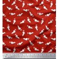 thumbnail image 1 of Soimoi Rayon Fabric Floral & Cat Animal Print Fabric by the Yard 42 Inch Wide, 1 of 3