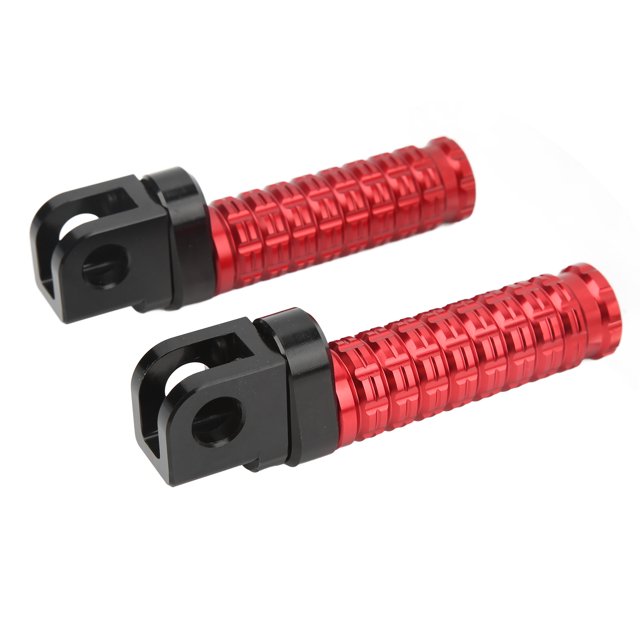 Front Footpegs, High Strength Antislip Rider Footpegs Anodized For Motorcycle Red,Black,Grey