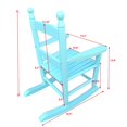 thumbnail image 7 of Kid's Porch Rocking Chair for Indoor or Outdoor Patio Use, Small Wooden Rocker for Kids Ages 6-10, Blue, 7 of 7